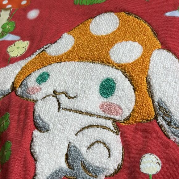 NEW Cinnamoroll Sanrio Sweatshirt Red Dubarry Mushroom Crew Neck - Size Large - Picture 4 of 11